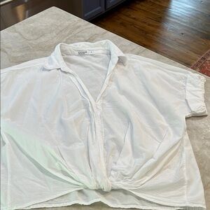 Stateside White Casual Button Down Shirt